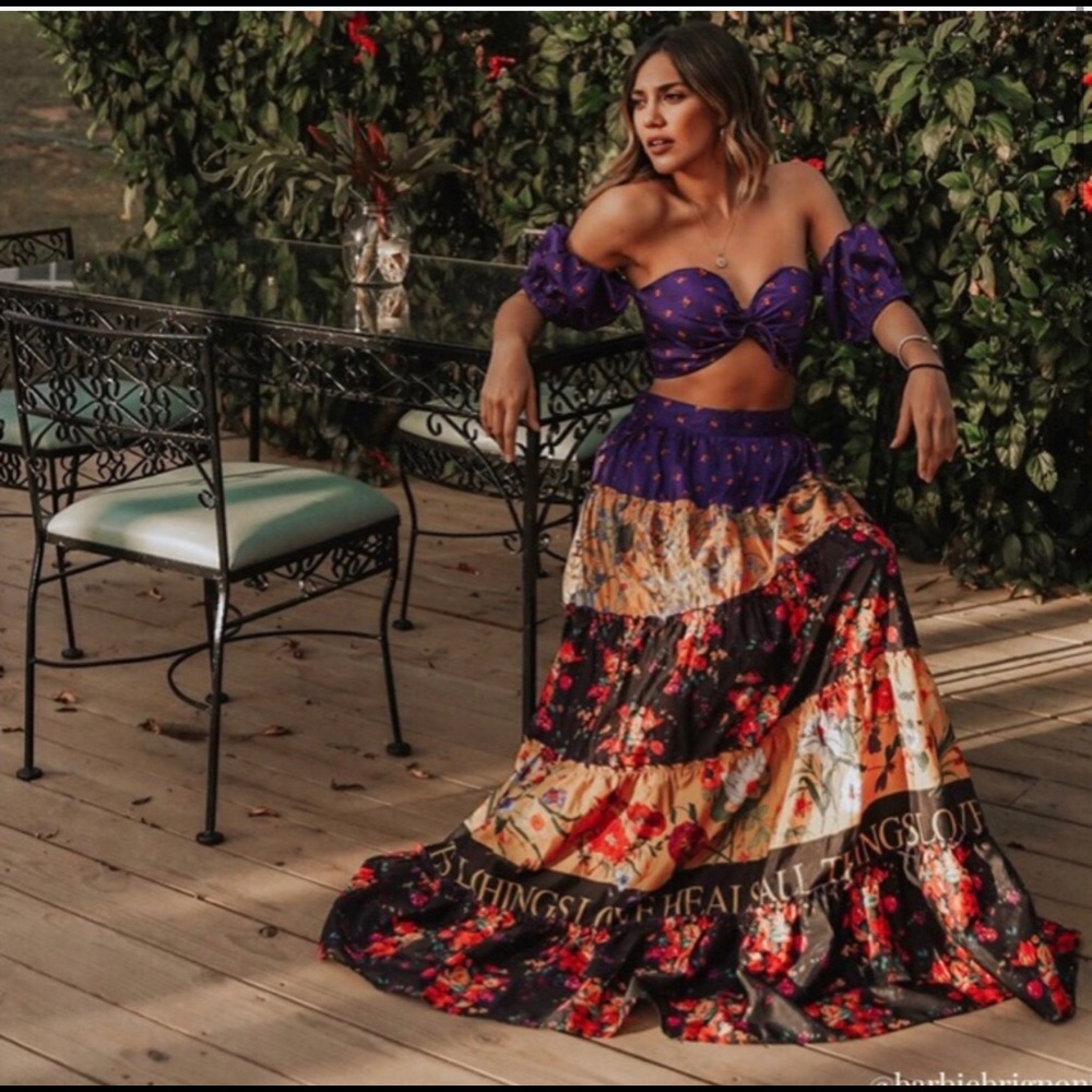 Printed Two Piece Maxi Skirt Se